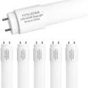 Type B F17T8 LED Replacement, 24 Inch LED Light Bulb 10W, 2ft LED Tube, F20T12 LED Replacement Bulb for Cabinet,Store,Shop, G13 Base Double Side Power Input Ballast Bypass, Daylight 1250Lm 6 Pack