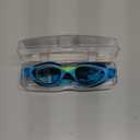 Swim Goggles for Kids 6-14, Anti-Fog UV Protection Clear Swimming Goggles, Leakproof Pool Swim Goggles for Boys Girls (Bluegreen - Blue Lens)