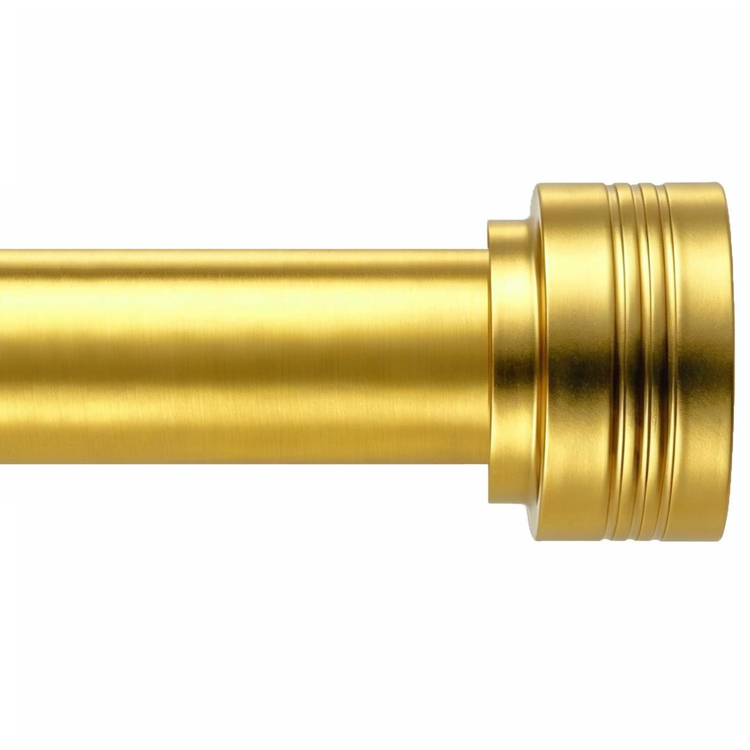 Gold Curtain Rods for Windows 18-45 Inch,Adjustable Length 1 Inch Diameter Heavy Duty Curtain Rod for Bedroom/Kitchen/Dorm/Apartment/Door