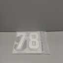 190 Pcs Iron on Letters Iron on Numbers Alphabets Fabric Stickers 8 Inch and 3 Inch Number Patches 2'' Heat Transfer Letters for Clothing DIY Crafts Sports Team Uniform(Border Style,White)