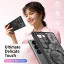 SEXYMOM Magnetic for Samsung Galaxy S24 Ultra Case - Wireless Charging Compatible,Cute Floral Design for Women and Girls,Slim Fit Translucent Matte Phone Case - Flower Garden