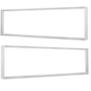 Zevnico 4x1FT Surface Mount Kit, 2 Set Aluminium Surface Mounting Bracket Kit, 4' by 1' Ceiling Mount Frame, for 48"x12" LED Flat Panel Light, Drop Ceiling Troffer Light Fixtures (Pack of 2)