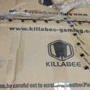 Massage Gaming Chair with Retractable Footrest, 360 Swivel, Adjustable Armrests, High-Back Ergonomic PC Desk Chair, PU Leather - Black(White)