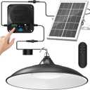 APILAB Solar Shed Light Indoor Outdoor, 2000LM Motion Sensor Pendant Light, Daytime Solar Indoor Lights with 4 Lighting Modes Remote Control for Barn, Patio, Gazebo, Shop, Garage (1 Pack)