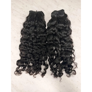Noire De Luxe Real Raw burmese curly Human Hair 1 Bundle 5+ Years Long Lasting Unprocessed One Donor Human Hair Bundles Weave can bleached to #613 Color (24 in)