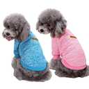 CHBORLESS Pet Dog Sweater Warm Dog Pajamas Soft Cat Sweater Puppy Clothes Small Dogs Winter Doggie Sweatshirt (S, Pink+Magenta)