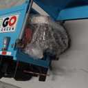 Dwi Dowellin 12'' Electric Garbage Truck Toy Set with Lights/Sounds,Includes Dumpster, Trash Bins, and Learning Cards for Kids, Toy Gifts for 3 4 5 6 Year Old Boys(Blue)