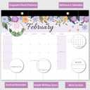3 x Calendar 2026-2027, Monthly Desk Calendar from Jan 2026 to Jun 2027, 15" x 12", Large Desktop Calendar Monthly, Perfect for Home or Office, Floral (Desk(15" x12 ")