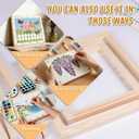 6 Sets 12pcs Needlepoint Stretcher Bars,3 Sizes Canvas,Wall Mount,Splicing Frame for Embroidery/Painting,Includ 12pcs Bars+100 Tracks+Sewing Scissors+Hammer+4 Wall-Mounted Rings+4 Picture Hooks