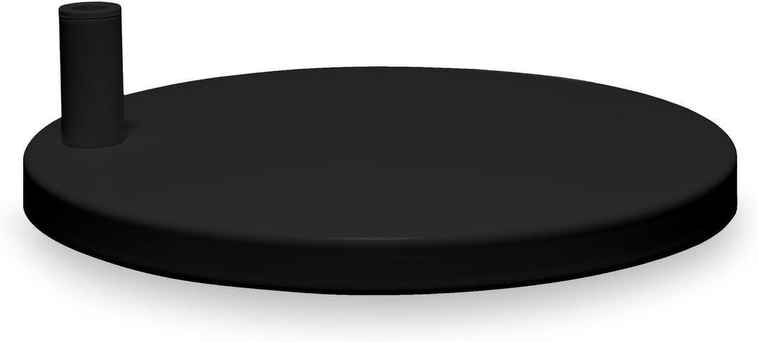 Neatfi 9.84" Diameter Round Weighted Base 19.62 lbs, Sturdy Replacement Lamp Base for Desk & Magnifying Lamps, Heavy Base for Home Office, Compatible with 0.5" Diameter Poles (Black)