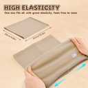 GXCROR Winter Neck Warmer, Reversible Fleece Gaiter Scarf, Windproof Face Mask for Men & Women (Khaki (Child))