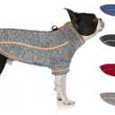 cyeollo Dog Jacket Fleece Jackets with Reflective Strip and Dual D Ring Zipper Winter Coats for Small Dog Clothes Pet Clothes Apparel (Grey) S