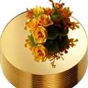 12 Pcs 10 Inch Mirror Centerpieces for Tables Candle Plates Wall Wedding Table Baby Shower Party, Thickness 1.5 mm (Gold)