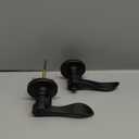 Honeywell Safes & Door Locks - Interior & Exterior Wave Lever Door Handle with Keys - Door Lever for Bedroom - Anti-Bump Resistant - Reversible for Right & Left Sided Doors, Oil Rubbed Bronze, 8106401