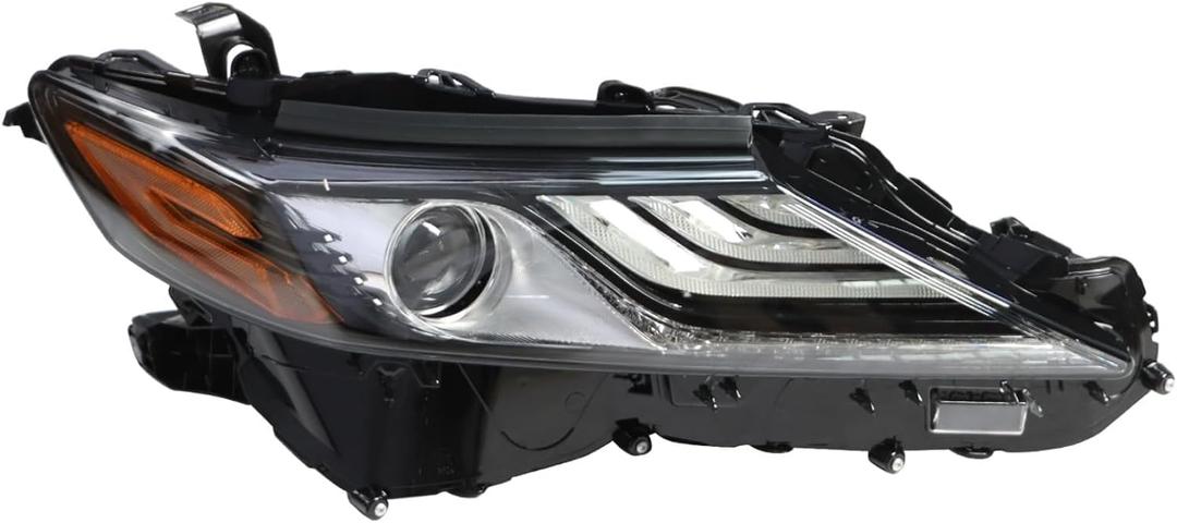 Headlight Assembly w/DRL Compatible with 2021 2022 2023 2024 Camry XSE XLE Projector Headlamp Black 8111006G30 TO2503300 Passenger Side (right)