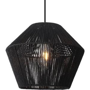 Black Rattan Pendant Light,12" Hand Woven Pendant Lights Coastal Lighting Fixtures Adjustable Boho Chandelier for Kitchen Island Dining Room Bedroom Foyer Brown