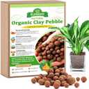 4 LBS Natural Leca Clay Pebbles for Plants- 4-16mm Expanded Clay Leca Balls for Indoor Plants, Hydroton Clay Pebbles for Plants Hydroponic & Aquaponics Growing, Orchids, Drainage, Terrarium