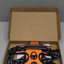 PHOEPET Reflective Dog Harness Large Breed Adjustable No Pull Vest with with Handle 2 Metal Rings 3 Buckles [Easy to Put on & Take Off](L, Orange)