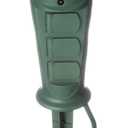 Southwire Woods Outdoor Plug-In Yard Stake Timer - Dusk-to-Dawn Photocell Control - 3 Grounded Outlets - Weatherproof Design - 6-Foot SJTW Cord - Green