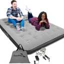 EnerPlex Camping Air Mattress with Built in Pump - Queen Blow Up Mattress for Travel & Guests - Portable Bed for Adults and Kids - Grey, 9" Queen Size
