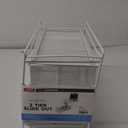 organize storage pantry organizer mash sliding storage box 2 Tier Sliding Basket Organizer Drawer white 7.4x13.7x12.7inch