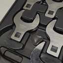 VEVOR Crowfoot Wrench Set, 1/2" Drive 14-Piece SAE (1-1/16" - 2") Crows Foot Wrench Set with Storage Tray, 40CR Material with Laser Etched Sizing, for Mechanical Maintenance or Repairs