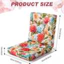 Hoteam 4 Set Outdoor Patio Chair Cushions 20 x 42 in Deep Seat Waterproof Patio Cushions Set for Furniture Replacement Removable Seat and Back (Summer Bloom)