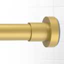 Shower Curtain Rod Spring Tension:Gold Shower Rods for Bathroom 34 to 43 Inch,1 Inch Modern Heavy Duty Adjustable Tension Shower Curtain Rod No Drilling No-Slip Easy Install,Matte Gold