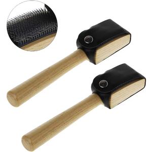 JKJF Dance Shoes Brush, Suede Sole Wire Shoes Wood Cleaning Brush, Shoes Cleaner Brush (2 Pcs)