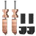 2PCS 0.4mm AD5X Nozzle,Quick-Swap Copper Alloy Hardened Steel 3D Printer Hotend with Silicone Cover and Nozzle Wiper Support High Flow Printing ONLY Compatible with Flashforge AD5X 3D Printer