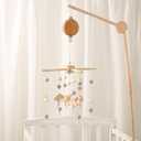 Baby Crib Mobile Musical Box - Mobile Rotary Music Box Imitation Wood - Music Box with Rotating Hook -Crib Mobile Motor Battery Operated Plays 12 Tunes Crib Toys Attachments (Without Arm)
