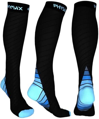 Compression Socks for Men & Women, BEST Graduated Athletic Fit for Running, Nurses, Shin Splints, Flight Travel, & Maternity Pregnancy. Boost Stamina, Circulation, & Recovery - Includes FREE EBook! S-M