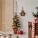 30pcs Velvet Christmas Ornaments, 2.36" Shatterproof Christmas Balls in 3 Neutral Brown Tones, Beige Xmas Tree Decorations Set for Holiday Decor