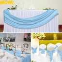 20 Pcs Baby Blue Cheesecloth Table Runner 10FT Romantic Cheese Cloth Table Runner Gauze Table Runners Rustic Runner for Wedding Birthday Party Engagement Bridal Baby Shower Spring Table Decoration