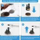 Tub drain removal tool, Remove the Damaged, Corroded Or Rusted Drainage Extractor, Applicable to 3/8-inch Ratchet Wrench (Gold)
