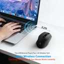 Redragon Wireless Mouse, 2.4GHz Ergonomic Optical Mouse with USB Receiver, 18 Months Battery Life, 5-Level 4000 DPI, 6 Button Computer Mouse for Laptop, Windows, Mac, PC, Chromebook