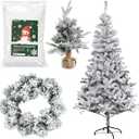 Sattiyrch Snow Flocking Powder for Christmas Tree,Fake Snow Powder,Artificial Snow for Christmas Village,Snow Decorations(1, Pounds)