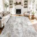 5x7 Area Rug Washable Non-Slip Living Room Rugs,Gray Area Rug