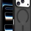 For iPhone 17 Pro Case, Stronger Magnetic [Military Grade Drop Protection] Translucent Matte Anti-Scratch Shockproof Protective Phone Cover for iPhone 17 Pro 6.3", Black