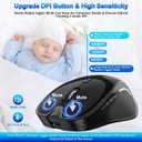 Mouse for MacBook Bluetooth Wireless Mouse Laptop MacBook Air Mac Pro Silent Rechargeable PC iPad Optical Mouse with Jiggler Dual Mode Switch Bluetooth 5.2/3.0 and 2.4GHz USB Type-C Receiver BLACK