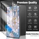 2 x [4 Packs] Tempered Glass for Samsung Galaxy S25 Ultra 6.9 Inch, 9H Clear, Fingerprint Unlock, Scratch Proof, No Bubble, Easy Installation Frame for Galaxy S25 Ultra Screen Protector