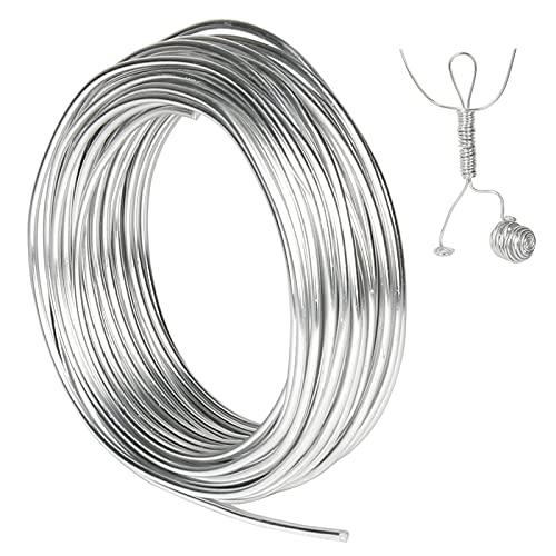 Tenn Well 9 Gauge Aluminum Craft Wire, 50 Feet 3mm Bendable Armature Wire for Sculpting, Jewelry Making, Doll Making, Crafting, Modelling, Bonsai Training
