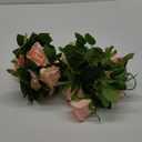 Felice Arts 2 Pack Pink Artificial Rose Garland Each 6.5FT Fake Rose Vine Hanging Floral Garland for Wedding Flowers Table Centerpiece Arrangement Baby Shower Decor