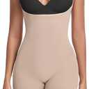 imisic Shapewear Bodysuit for Women Tummy Control Seamless Body Shaper Fajas Underbust Mid Thigh Body Shapewear (Nude XS/ S)