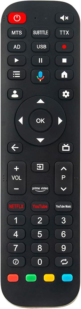 Voice Replace Remote Control Compatible with FPD Canvas Series 4K UHD LED TV with Smart Google TV CG40-P3, CG50-C3, CG75-C3, CG43-C3, CG55-C1, CA32-P3, CA43-P3, CG43-P3, CG65-C3, CG32-P3 Television