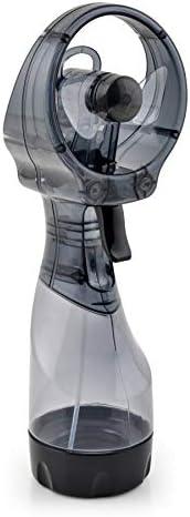 O2COOL Deluxe Handheld Battery Powered Water Misting Fan (Grey), Set of 2