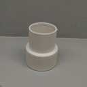 White Ceramic Vase, Large Ceramic Vase for Flowers, Decorative Vases for Boho Decor, Modern Ribbed Vase, Pampas Grass Vases for Living Room, Office, Mantel, Shelf, Dinning Table, 7.5 Inches