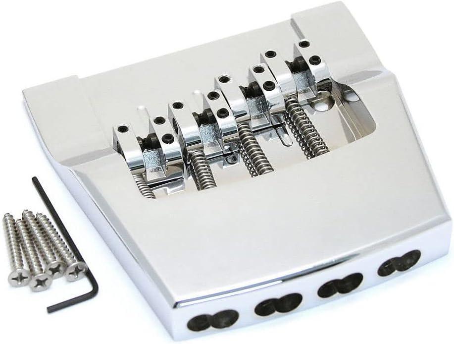 Hipshot Brass Bridge For Rickenbacker Bass - CHROME