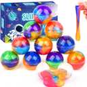 12 Pack Galaxy Slime Balls Valentines Slime Party Favors, Non-Sticky, Soft Slime Kit for Classroom Prizes, Stocking Stuffers, Goodie Bag Stuffers,Easter Basket Stuffers for Kids Boys Girls