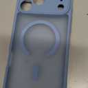 CANSHN Magnetic Compatible with iPhone 17 Pro Case, Upgraded [Full Camera Protection] [Compatible with Magsafe] [Translucent Matte] Shockproof Protective Phone Cover 6.3 Inch - Light Blue